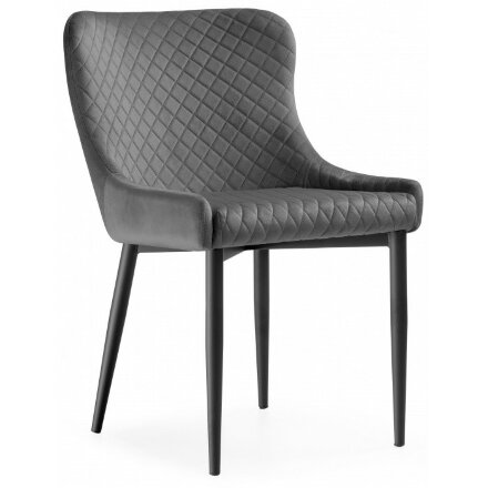 Стул на металлокаркасе Teo dark gray / black 