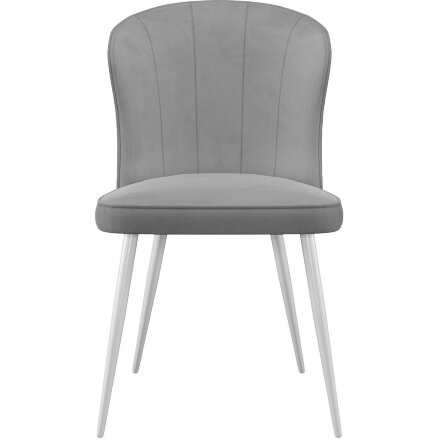 Стул DikLine 209 B22 GREY, ножки белые 
