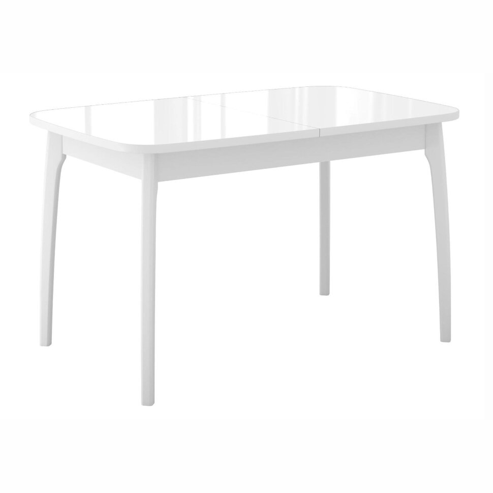 Стол DikLine M15 белый/стекло белое optiwhite Стол DikLine M15 белый/стекло белое optiwhite