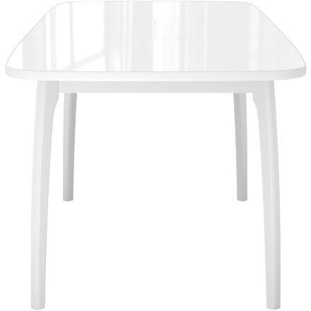 Стол DikLine M15 белый/стекло белое optiwhite 