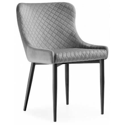 Стул на металлокаркасе Teo light gray / black 