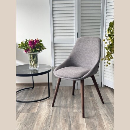Стул DANIEL Grey Lena-450, ткань / орех, ®DISAUR 