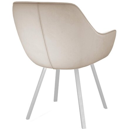 Стул DikLine 252 М поворотный, B03 BEIGE, ножки белые 