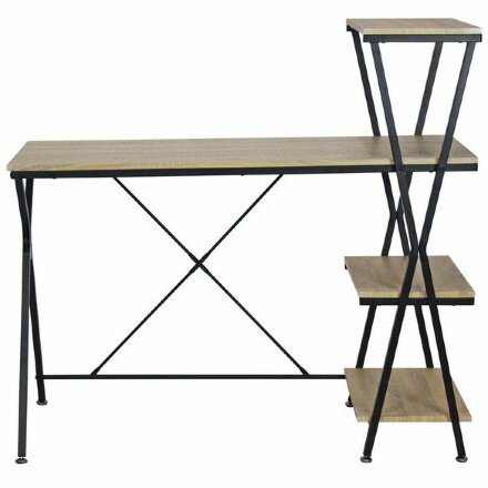 Стол на металлокаркасе BRABIX &quot;LOFT CD-004&quot;, 1200х535х1110 мм, 3 полки, цвет дуб натуральный, 641220 