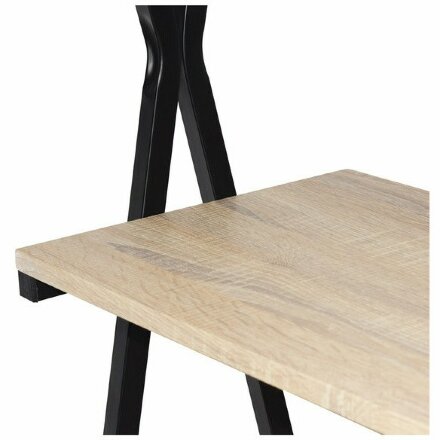 Стол на металлокаркасе BRABIX &quot;LOFT CD-004&quot;, 1200х535х1110 мм, 3 полки, цвет дуб натуральный, 641220 
