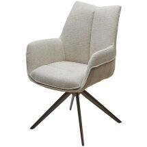 Стул PONTUS 360 град. поворот. KN01-05 Бежевый/ BZ1046-11 Бежевый/ Черный, ®DISAUR