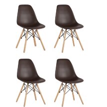 Стул Eames DSW коричневый x4