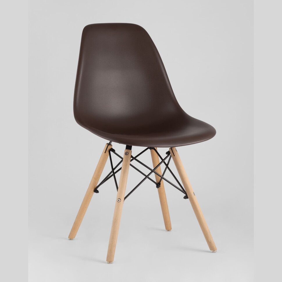 Стул Eames DSW коричневый x4 Стул Eames DSW коричневый x4