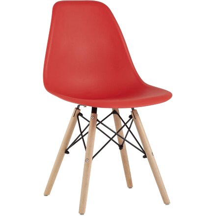 Стул Eames Style DSW красный (разборный каркас) 