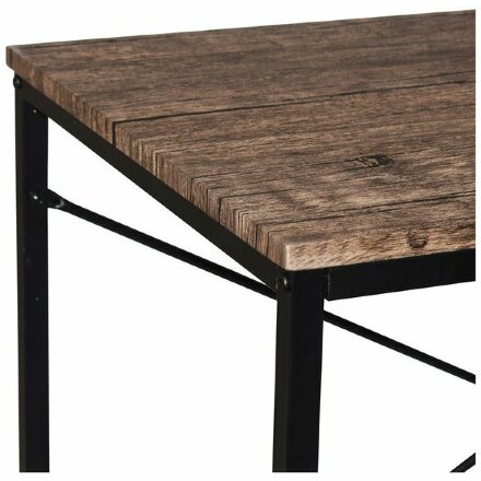 Стол на металлокаркасе BRABIX &quot;LOFT CD-005&quot;, 1200х520х1200 мм, 3 полки, цвет морёный дуб, 641221 