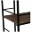 Стол на металлокаркасе BRABIX &quot;LOFT CD-005&quot;, 1200х520х1200 мм, 3 полки, цвет морёный дуб, 641221 