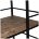Стол на металлокаркасе BRABIX &quot;LOFT CD-005&quot;, 1200х520х1200 мм, 3 полки, цвет морёный дуб, 641221 