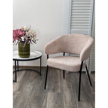 Стул SAGE 3018-10 бежевый, шенилл / черный каркас, ®DISAUR 