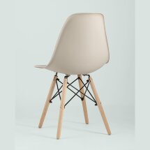 Стул Eames Style DSW бежевый x4 (разборный каркас)