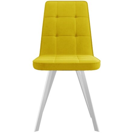 Стул DikLine 207 B16 YELLOW /ножки белые 