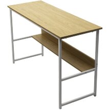 Компьютерный стол LUCIA H475 Дуб натуральный / белый каркас M-city