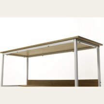 Компьютерный стол LUCIA H475 Дуб натуральный / белый каркас M-city