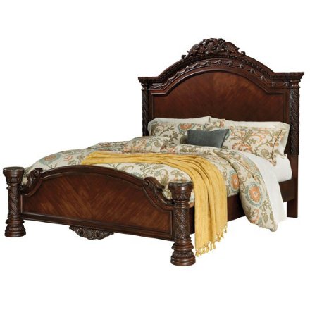 Кровать King Size North Shore Ashley Темный орех