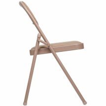 Стул складной для дома и офиса BRABIX &quot;Golf Plus CF-003 Комфорт&quot;, бежевый каркас, кожзам бежевый, 531567