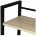 Стол на металлокаркасе BRABIX &quot;LOFT CD-005&quot;,1200х520х1200 мм, 3 полки, цвет дуб натуральный, 641223 