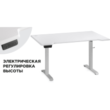 Стол Мебель России Маркос с механизмом подъема 140х80х75 белый / белая шагрень