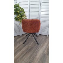 Стул KAROL 180 град. поворот. 3018-09 терракотовый, шенилл/ черный каркас, ®DISAUR