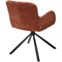 Стул KAROL 180 град. поворот. 3018-09 терракотовый, шенилл/ черный каркас, ®DISAUR
