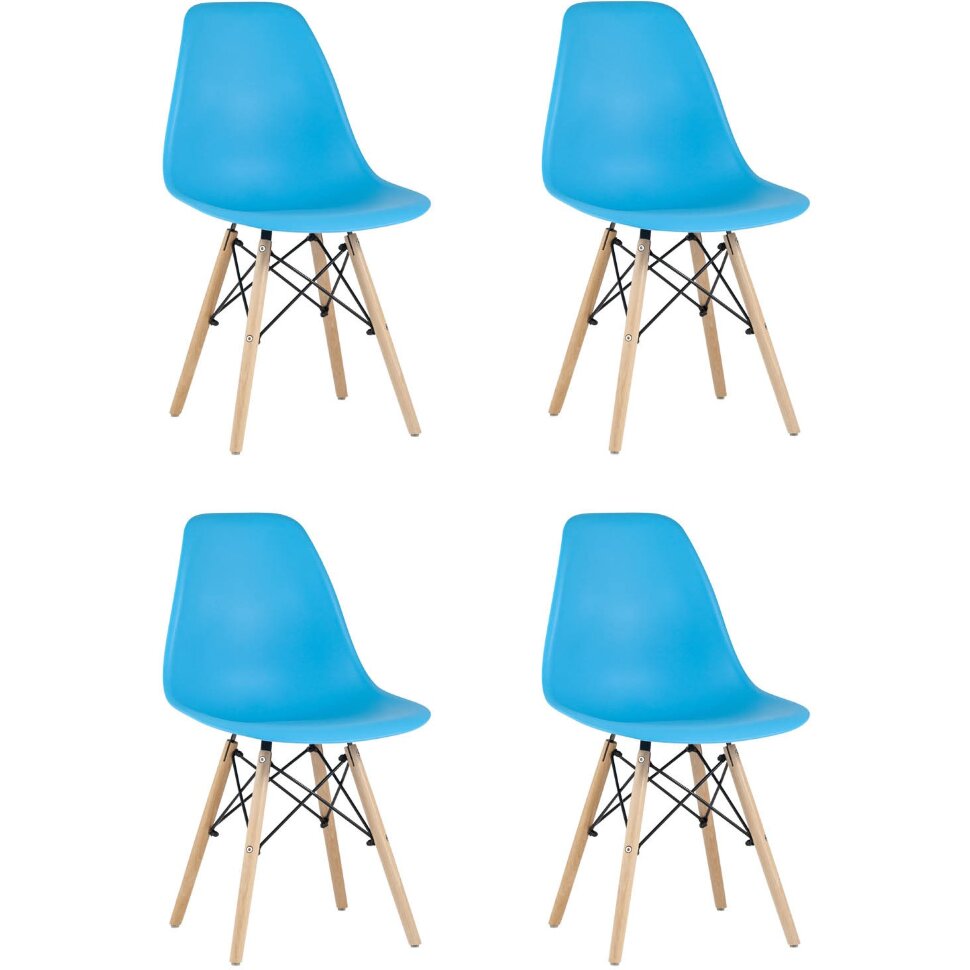 Стул Eames Style DSW бирюзовый x4 (разборный каркас) Стул Eames Style DSW бирюзовый x4 (разборный каркас)