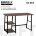 Стол на металлокаркасе BRABIX &quot;LOFT CD-006&quot;, 1200х500х730 мм, 2 полки, цвет морёный дуб, 641224 