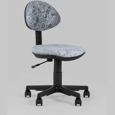 Компьютерное кресло Stool Group детское УМКА Cat&amp;Dogs серый обивка ткань крестовина пластик механизм регулировки высоты 