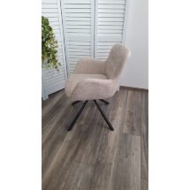 Стул KAROL 180 град. поворот. 3018-10 бежевый, шенилл/ черный каркас, ®DISAUR