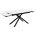Стол Rivoli matt white marble sintered stone / black 