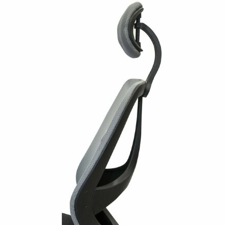Кресло BRABIX &quot;Saturn ER-400&quot;, с подголовником, комбинированное, черное/серое, 530871 Серый