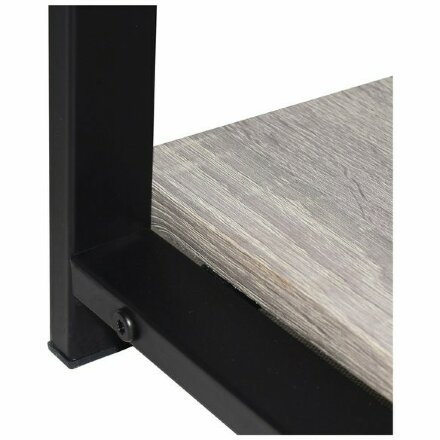 Стол на металлокаркасе BRABIX &quot;LOFT CD-006&quot;, 1200х500х730 мм, 2 полки, цвет дуб антик, 641225 