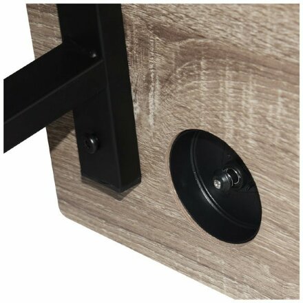 Стол на металлокаркасе BRABIX &quot;LOFT CD-006&quot;, 1200х500х730 мм, 2 полки, цвет дуб антик, 641225 