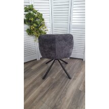 Стул KAROL 180 град. поворот. 3018-19 темно-серый, шенилл/ черный каркас, ®DISAUR