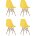 Стул Eames Style DSW желтый x4 (разборный каркас) 