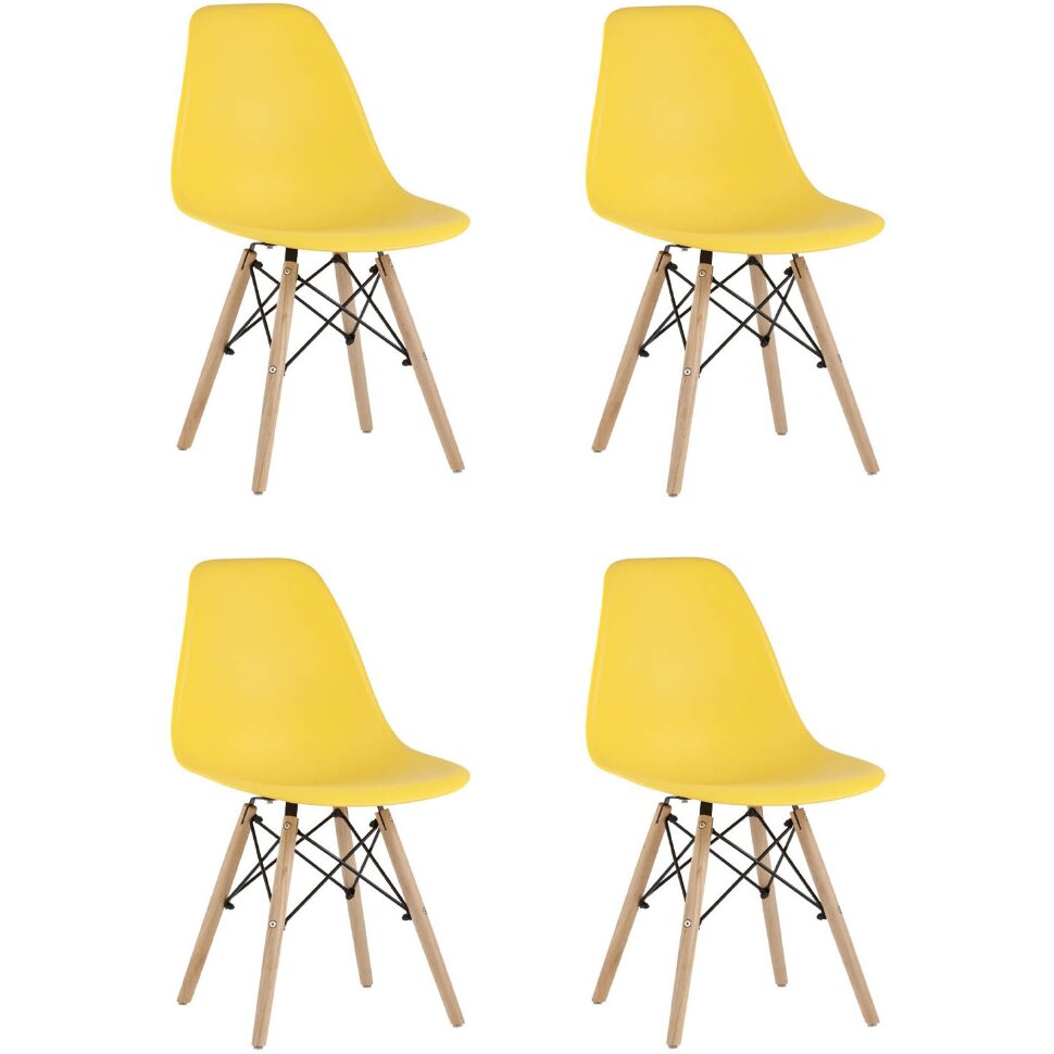 Стул Eames Style DSW желтый x4 (разборный каркас) Стул Eames Style DSW желтый x4 (разборный каркас)