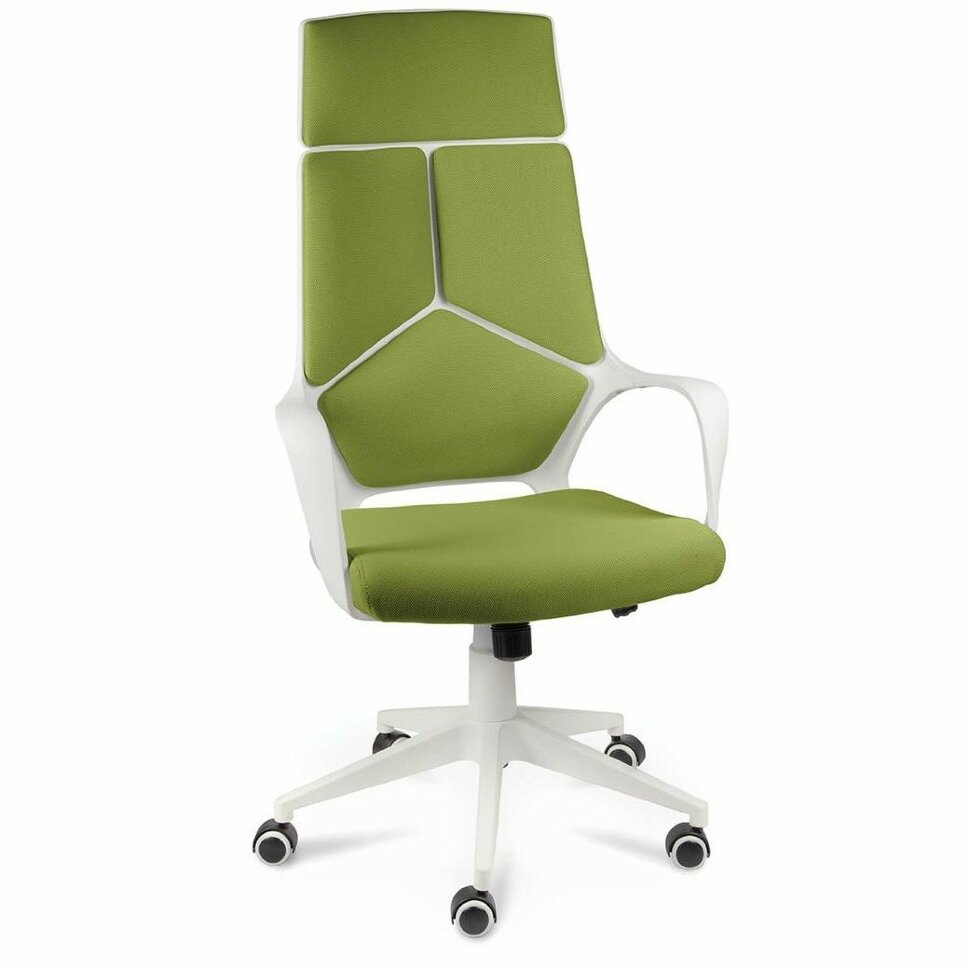 Кресло офисное / IQ / (White plastic green) белый пластик / зеленая ткань Кресло офисное / IQ / (White plastic green) белый пластик / зеленая ткань