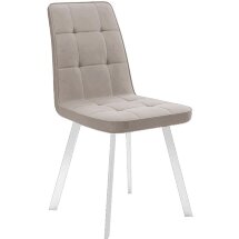 Стул DikLine 207 B03 BEIGE, ножки белые