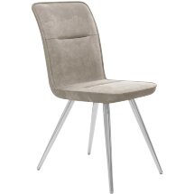 Стул DikLine 208 B03 BEIGE, ножки хром