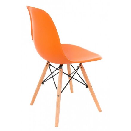 Стул деревянный Eames PC-015 оранжевый 