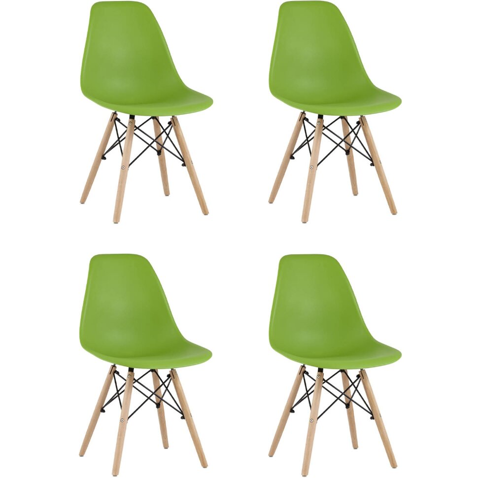 Стул Eames Style DSW зеленый x4 (разборный каркас) Стул Eames Style DSW зеленый x4 (разборный каркас)
