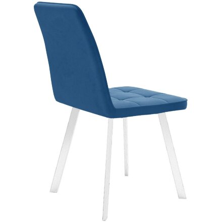 Стул DikLine 207 B8 BLUE /ножки белые 