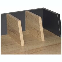 Стол на металлокаркасе BRABIX &quot;LOFT CD-007&quot;, 800х500х840 мм, органайзер, комбинированный, 641227