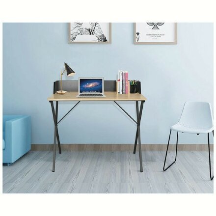 Стол на металлокаркасе BRABIX &quot;LOFT CD-007&quot;, 800х500х840 мм, органайзер, комбинированный, 641227 