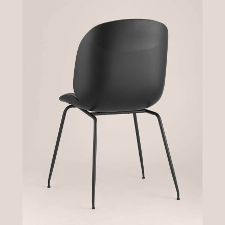 Стул Stool Group Beetle PU серый, металлический каркас, черные ножки 