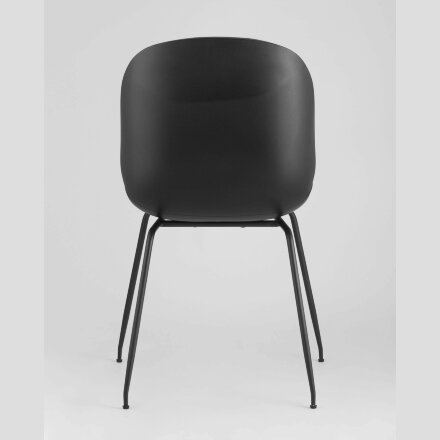Стул Stool Group Beetle PU серый, металлический каркас, черные ножки 