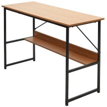 Компьютерный стол LUCIA H475 Дуб натуральный / черный каркас M-city