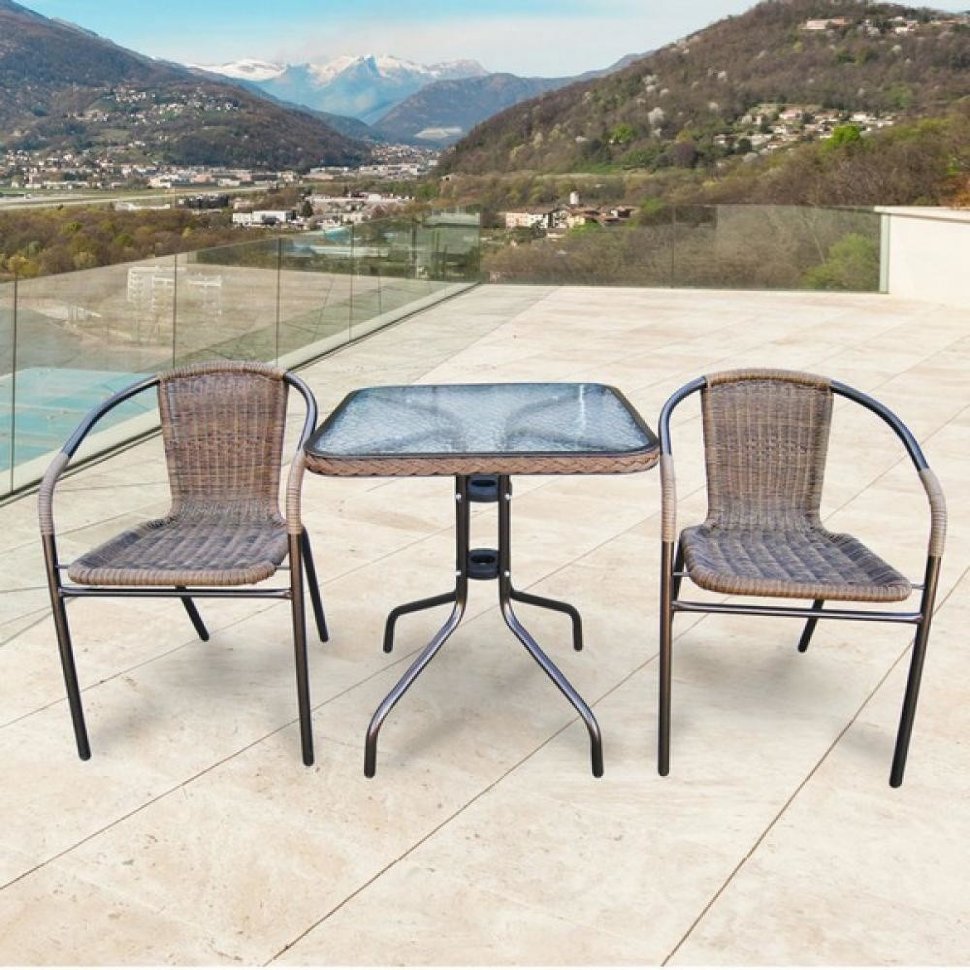 Комплект мебели Асоль-2A TLH-037AR3/060SR-60х60 Cappuccino (2+1) Комплект мебели Асоль-2A TLH-037AR3/060SR-60х60 Cappuccino (2+1)